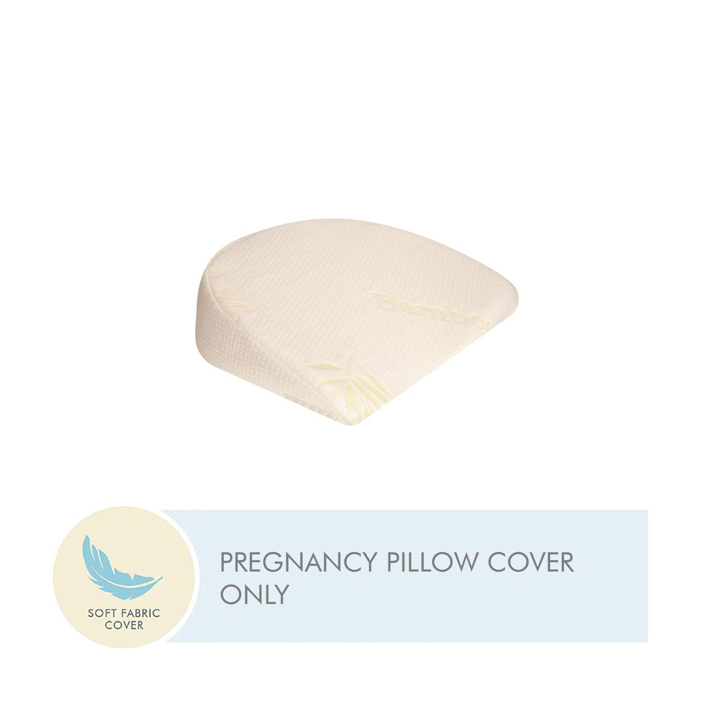 Baby C Shaped Crib Wedge Pillow Cover Only Pillow Cover The White Willow Misty Blue Hush 