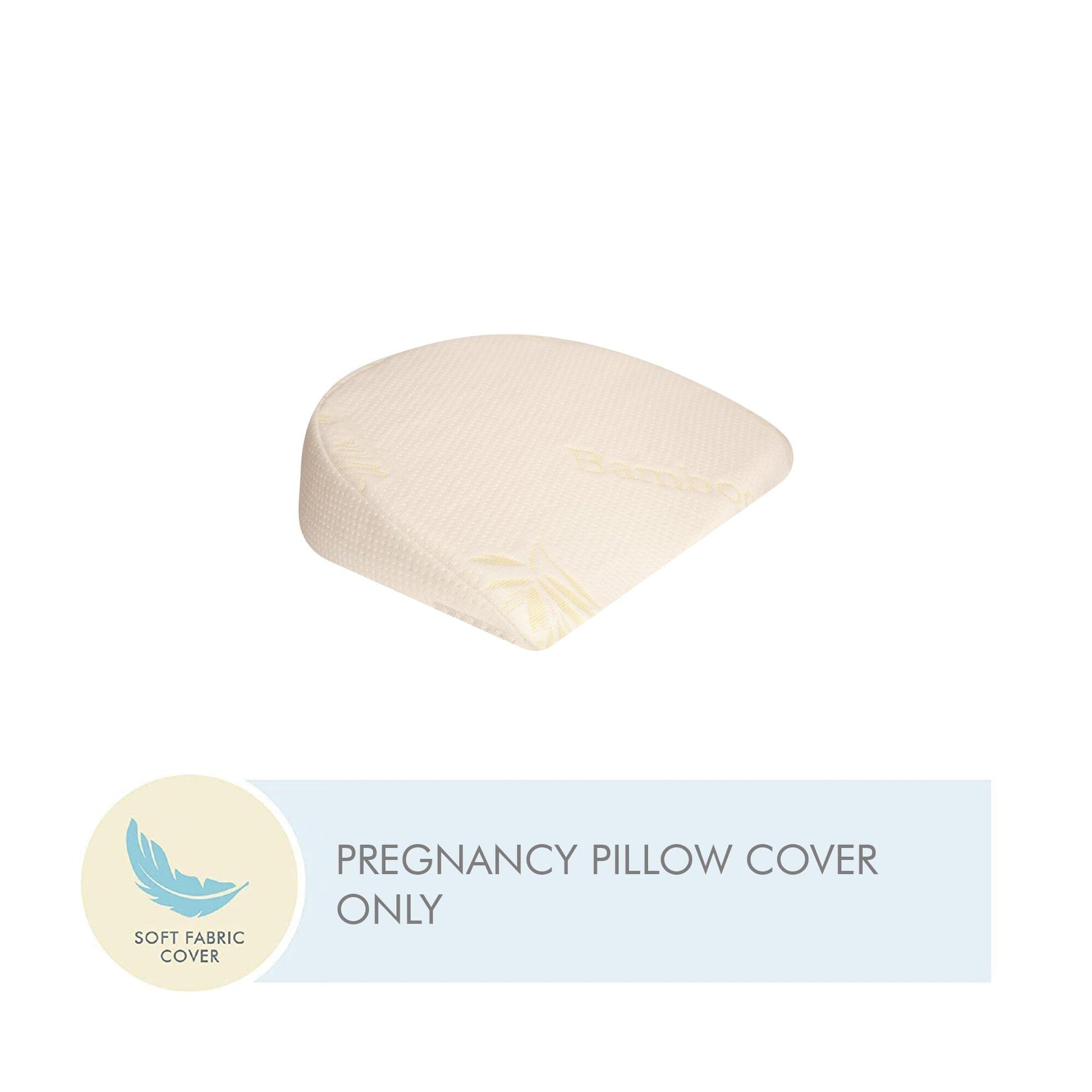 Baby C Shaped Crib Wedge Pillow Cover Only Pillow Cover The White Willow Misty Blue Hush 