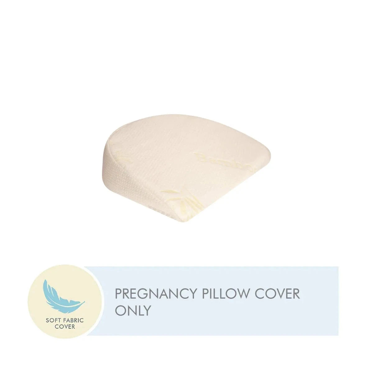 Baby C Shaped Crib Wedge Pillow Cover Only Pillow Cover The White Willow Misty Blue Hush 