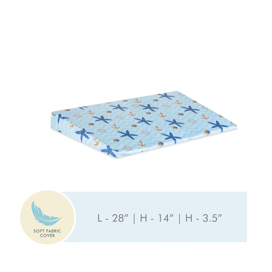 Baby Full Size Crib Wedge Pillow Cover Only Pillow Cover The White Willow Blue 