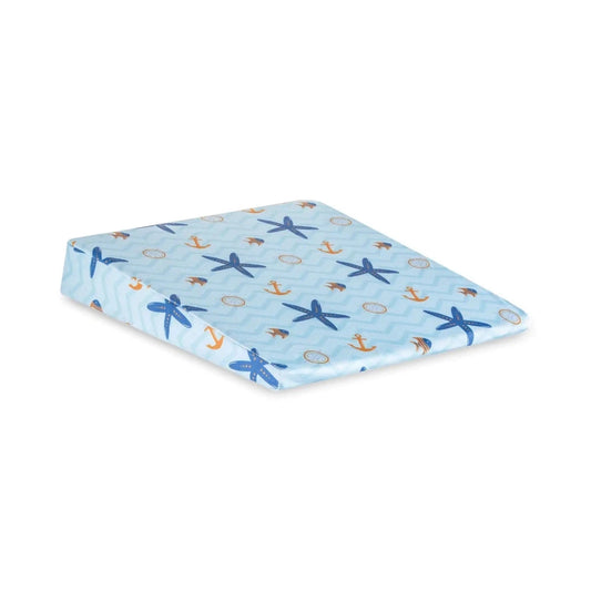 Baby Half Size Crib Wedge Pillow Cover Only Pillow Cover The White Willow Blue 