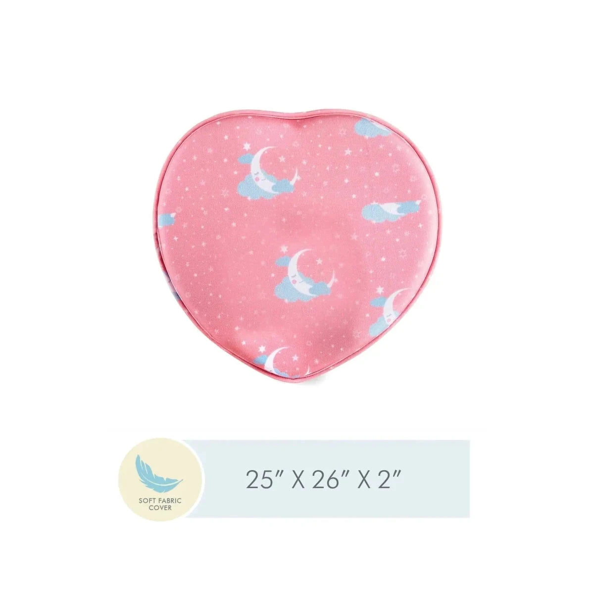Baby Head Support Pillow Cover Only Pillow Cover The White Willow Heart Head Support Cover Only Pink 