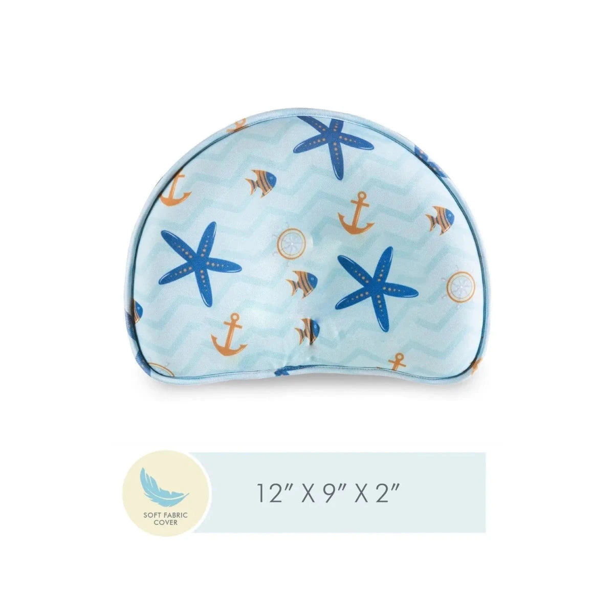 Baby Head Support Pillow Cover Only Pillow Cover The White Willow Whale Head Support Cover Only Blue 