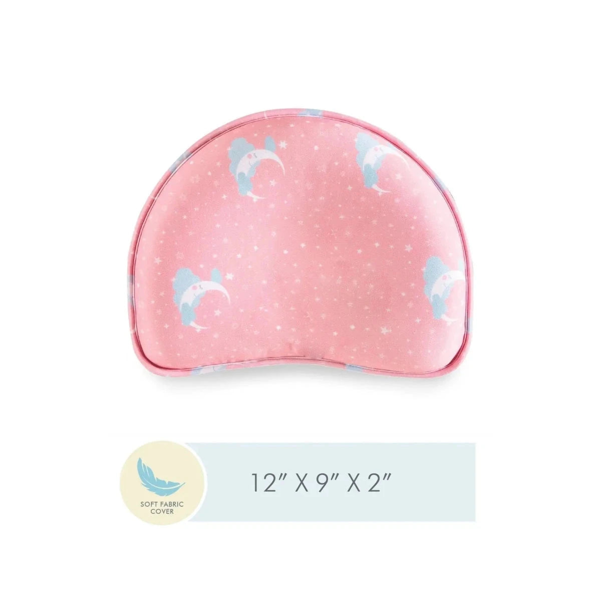 Baby Head Support Pillow Cover Only Pillow Cover The White Willow Whale Head Support Cover Only Pink 