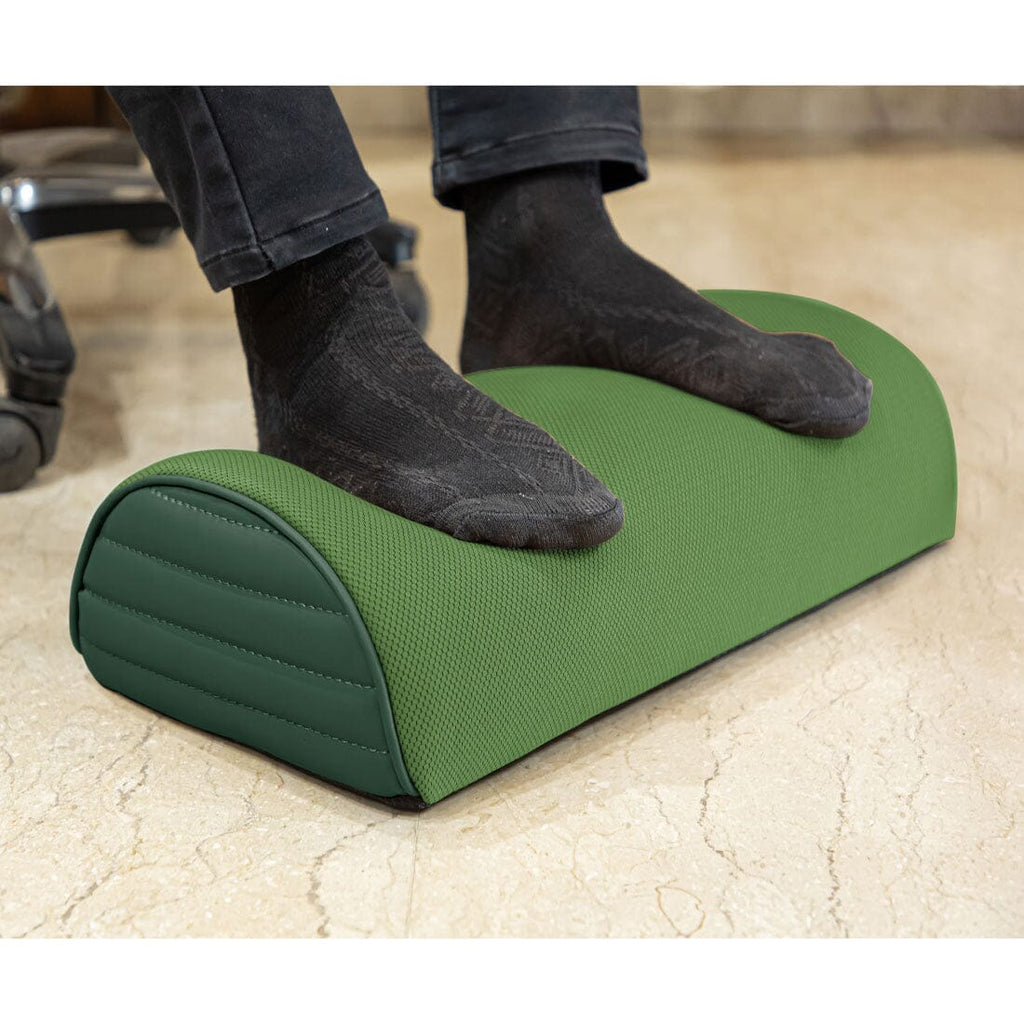 BeatriX - High Resilience (HR) Foam Foot Rest Cushion for Feet & leg Support - Firm Foot Rest Cushion The White Willow Single Footrest Dark Green 