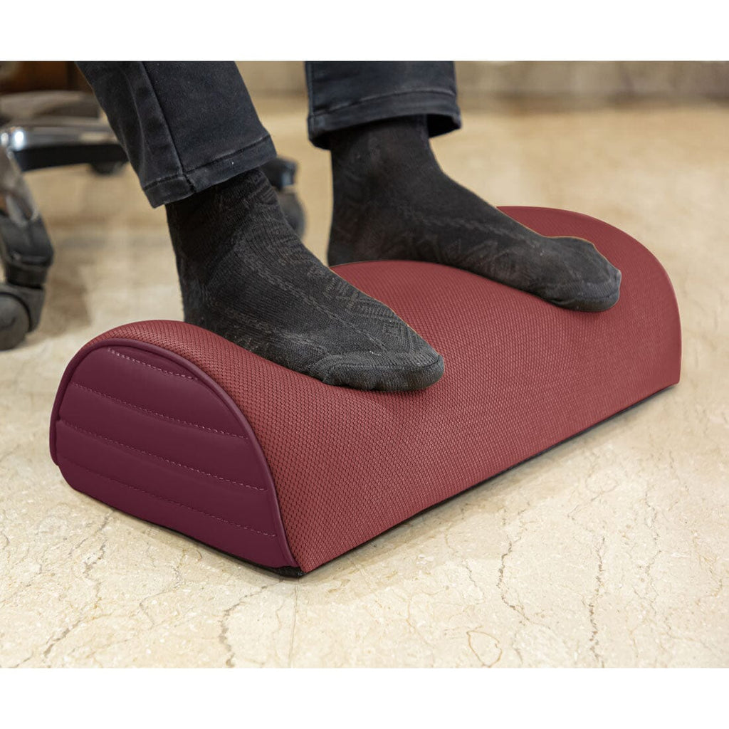 BeatriX - High Resilience (HR) Foam Foot Rest Cushion for Feet & leg Support - Firm Foot Rest Cushion The White Willow Single Footrest Raspberry 