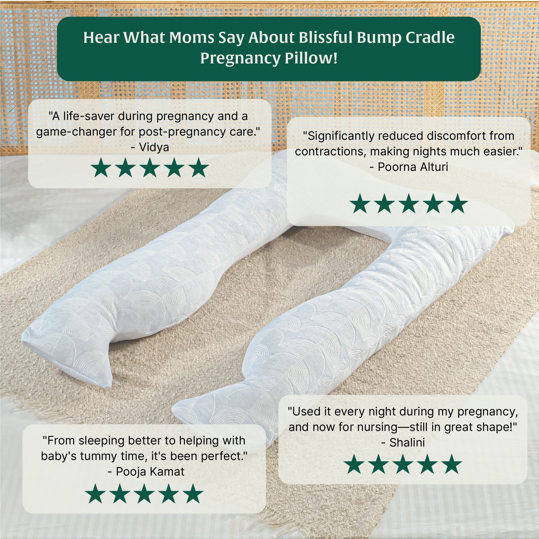 Blissful Bump Cradle - Pregnancy Pillow - The White Willow