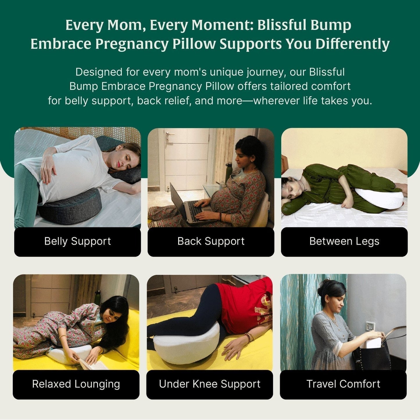 Blissful Bump Embrace - Pregnancy Pillow - The White Willow