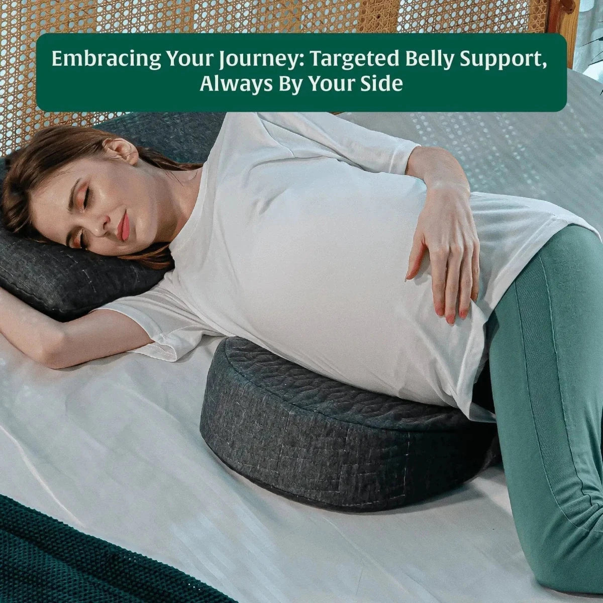 Blissful Bump Embrace Pregnancy Pillow Pregnancy Pillow The White Willow 