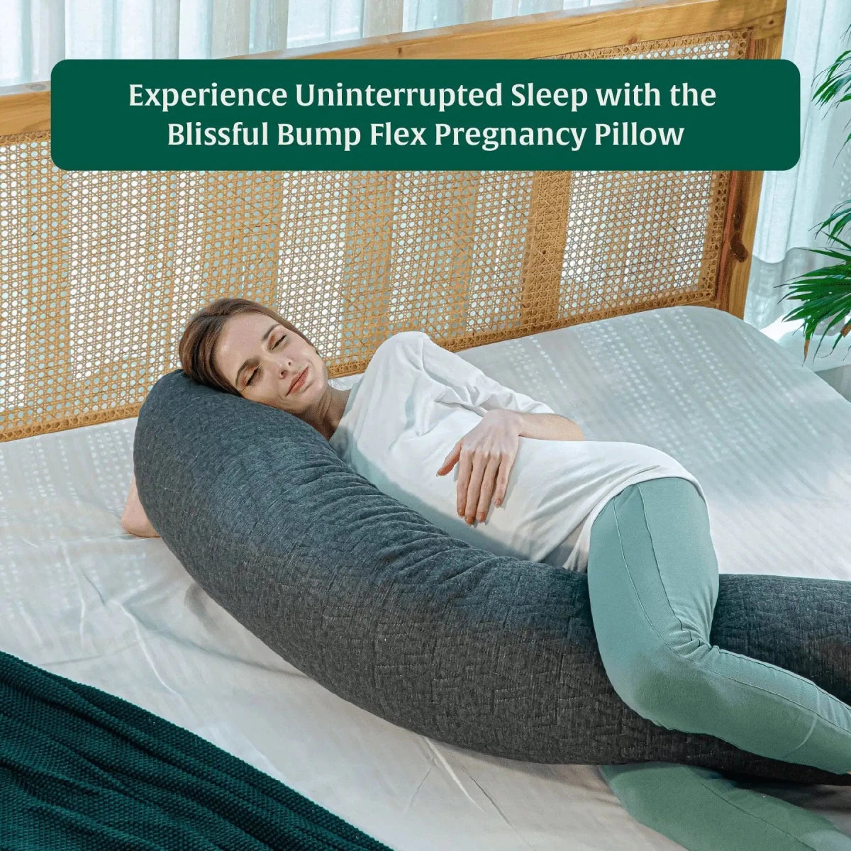 Blissful Bump Flex Pregnancy Support Full Body Pillow - Pregnancy Pillow - The White Willow