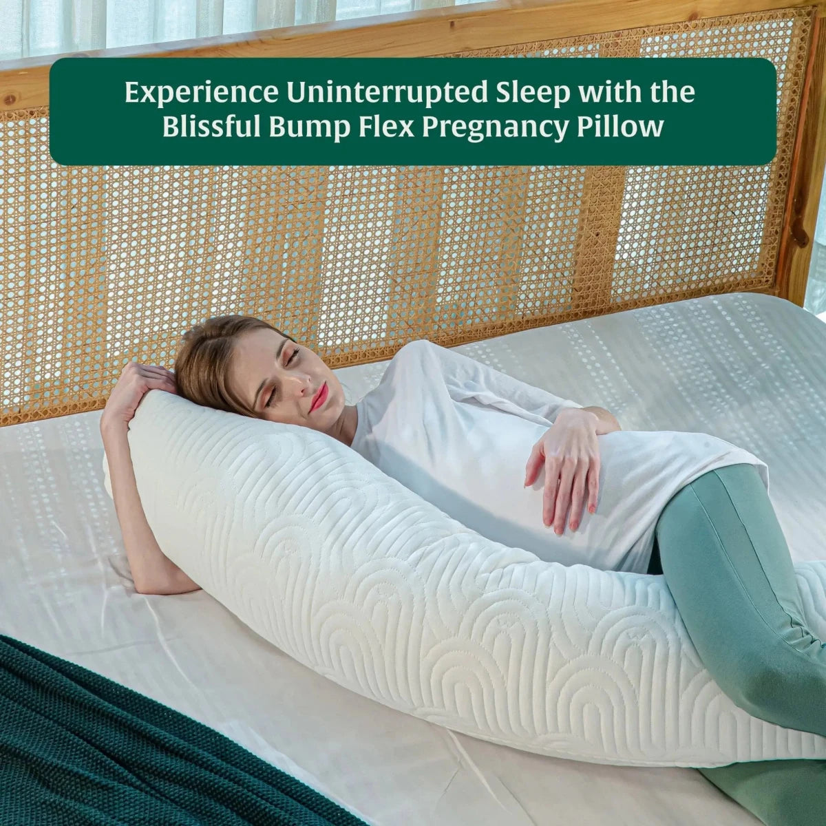 Blissful Bump Flex Pregnancy Support Full Body Pillow - Pregnancy Pillow - The White Willow