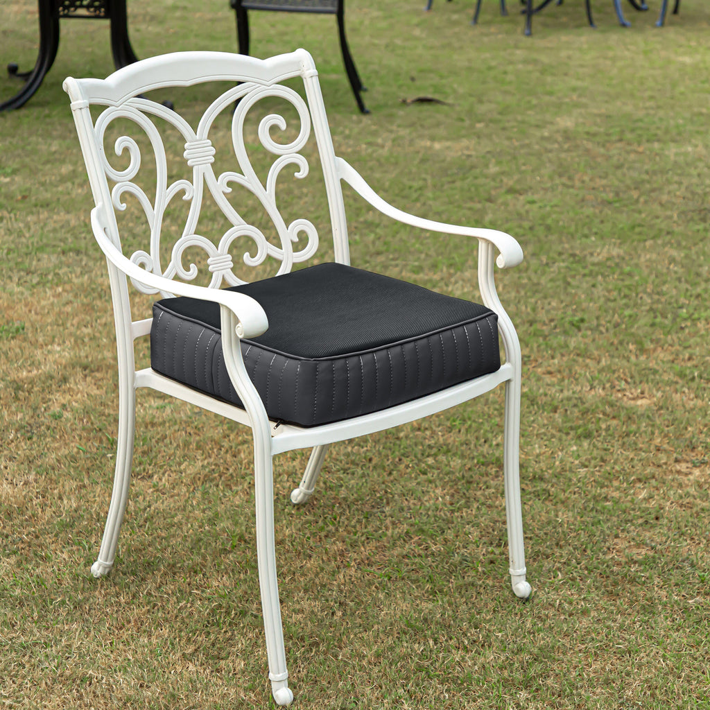 Caladium - Memory Foam & HR Foam Indoor Chair Seat Cushion - Medium Firm Seat Cushion The White Willow 