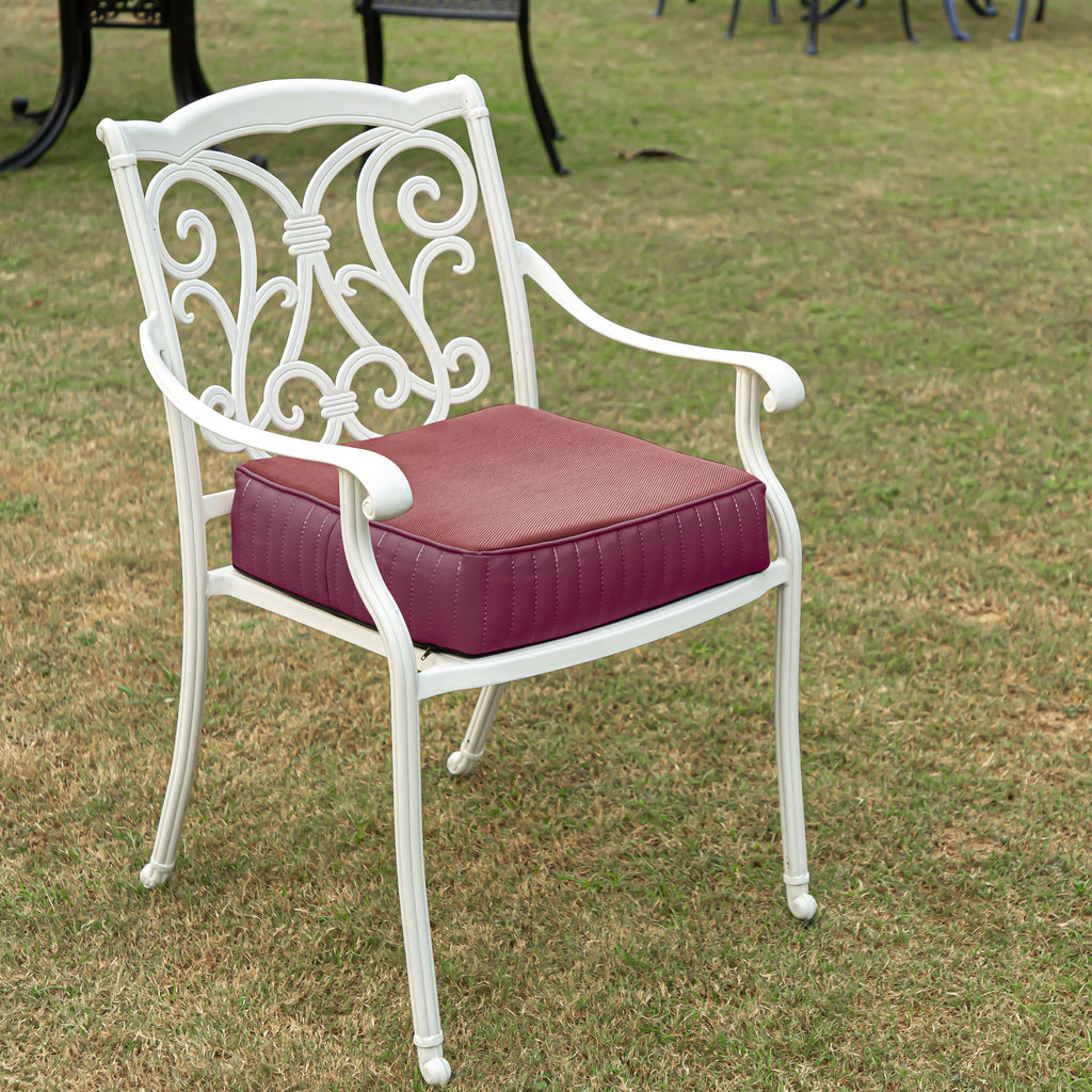 Caladium - Memory Foam & HR Foam Indoor Chair Seat Cushion - Medium Firm Seat Cushion The White Willow 