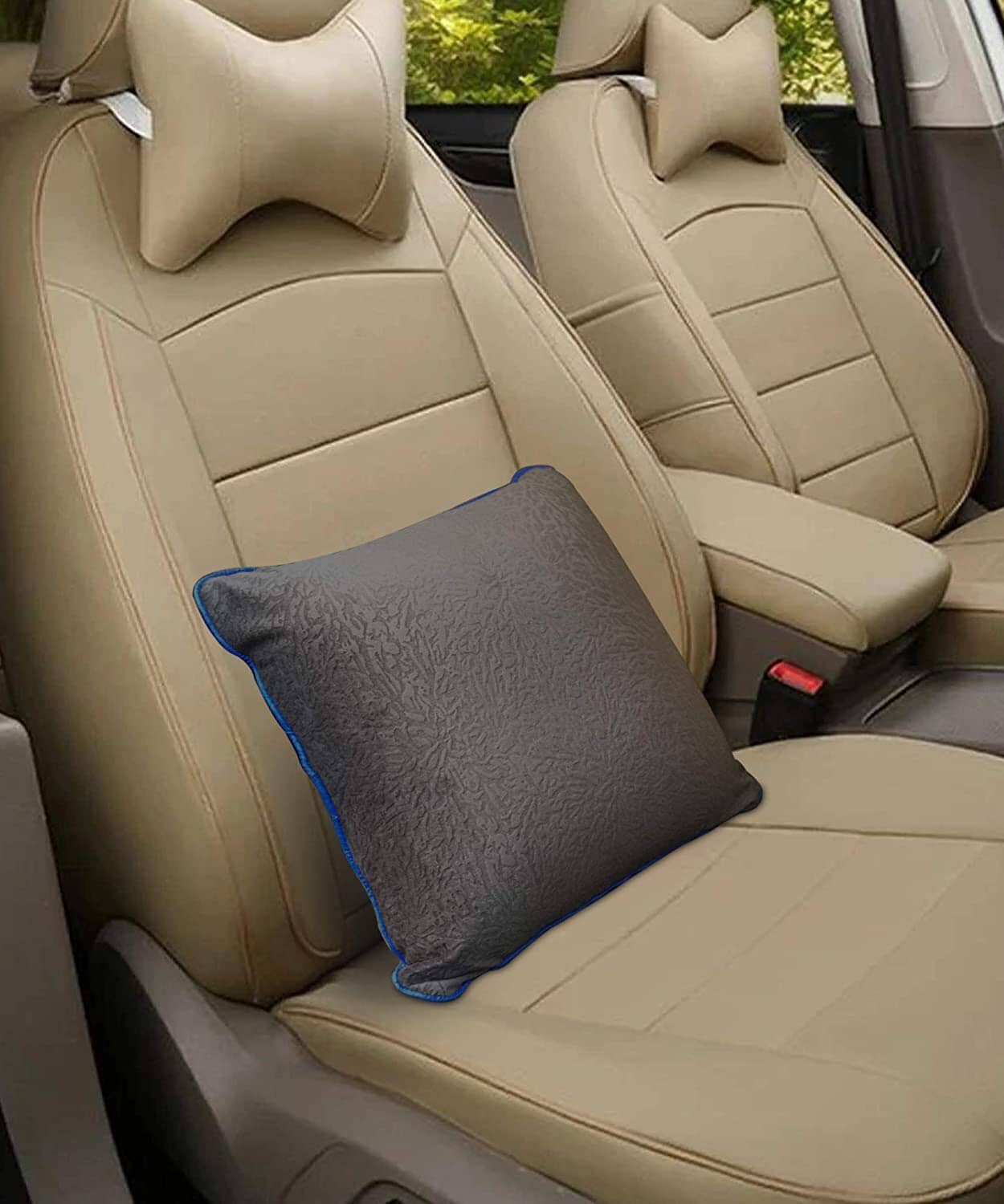 Car Pillow Set - Cushions Sets, Lumber Backrest Pillow & Car Seat Cushion - Medium Firm Combo-Back-Seat The White Willow 