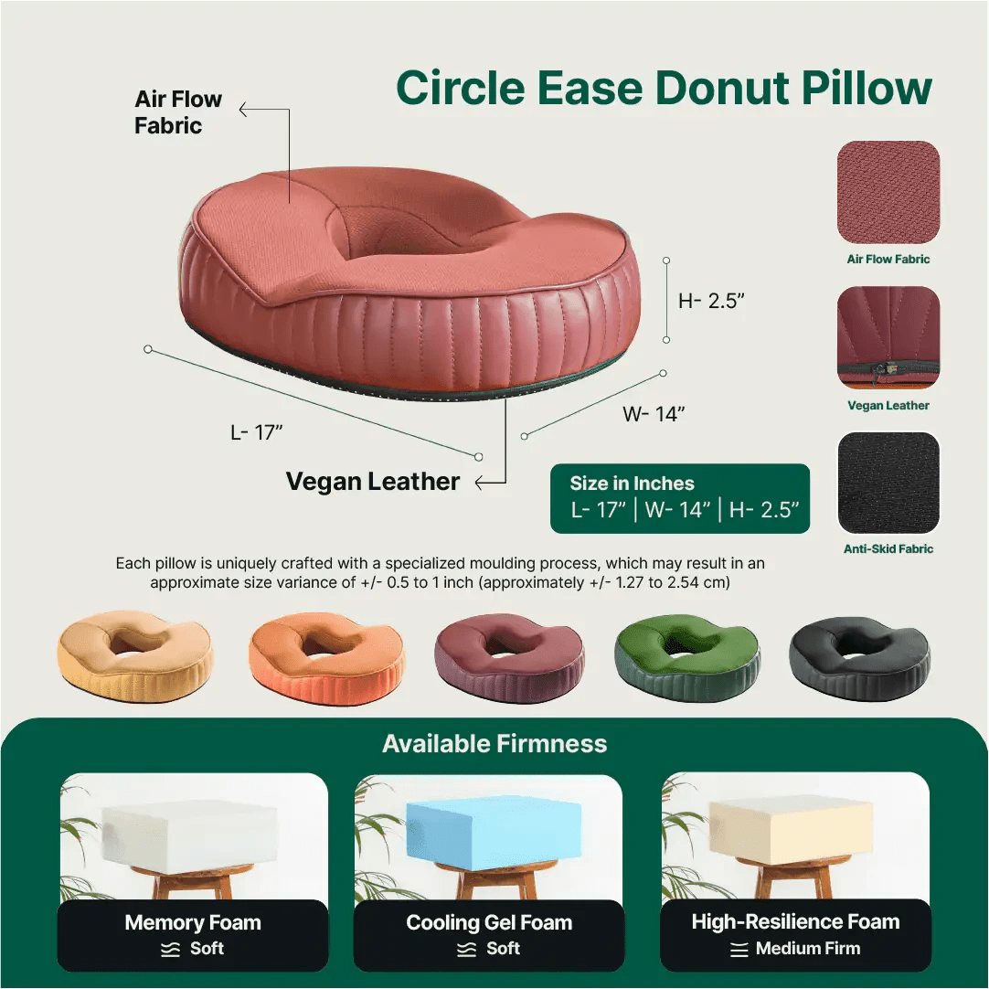 Circle Ease Donut Pillow - Seat Cushion - The White Willow
