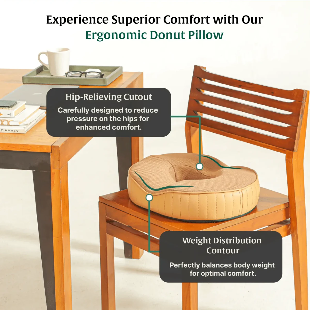 Circle Ease Donut Pillow - Seat Cushion - The White Willow