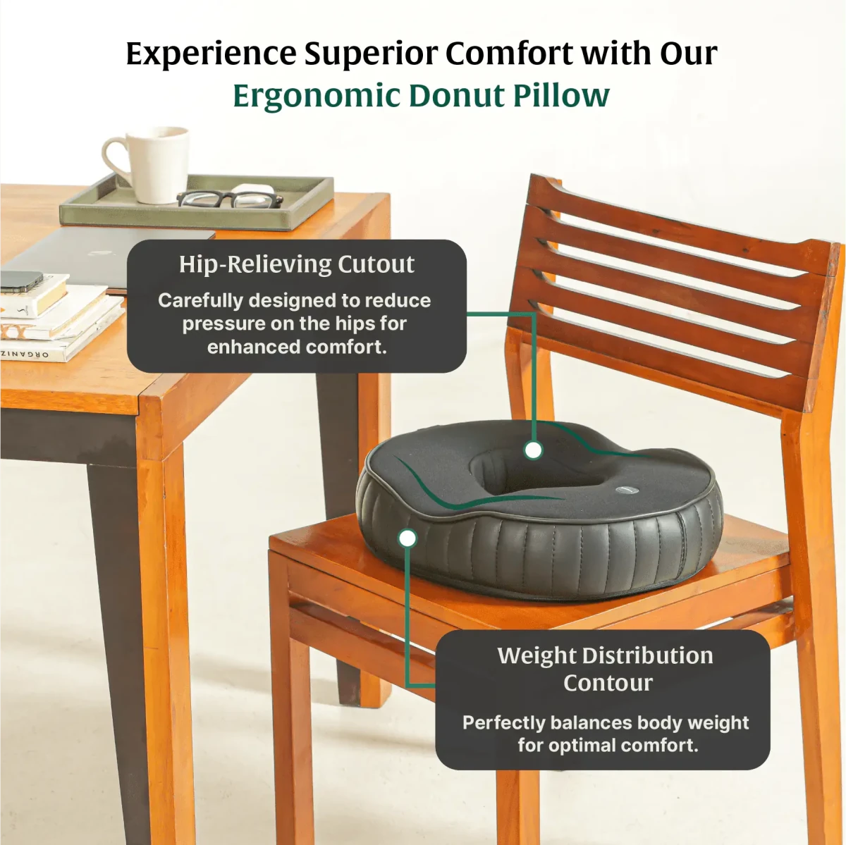 Circle Ease Donut Pillow - Seat Cushion - The White Willow