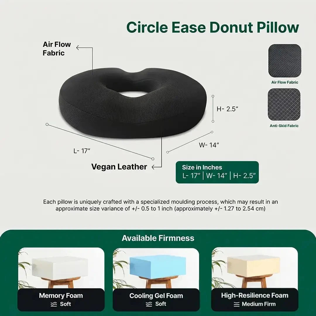 Circle Ease Donut Pillow Seat Cushion The White Willow 