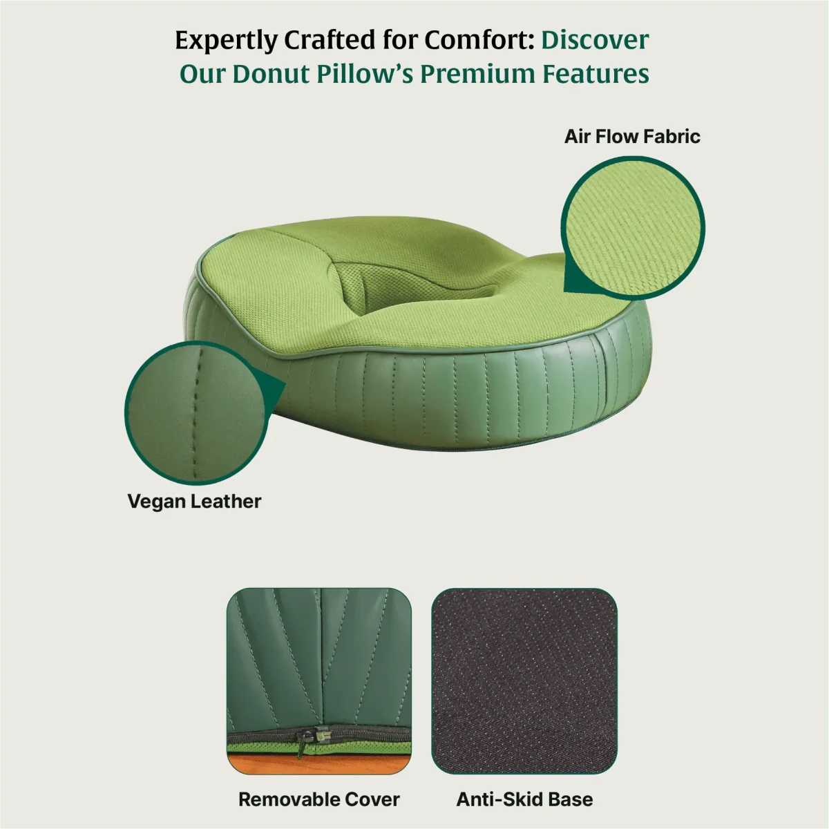 Circle Ease Donut Pillow - Seat Cushion - The White Willow