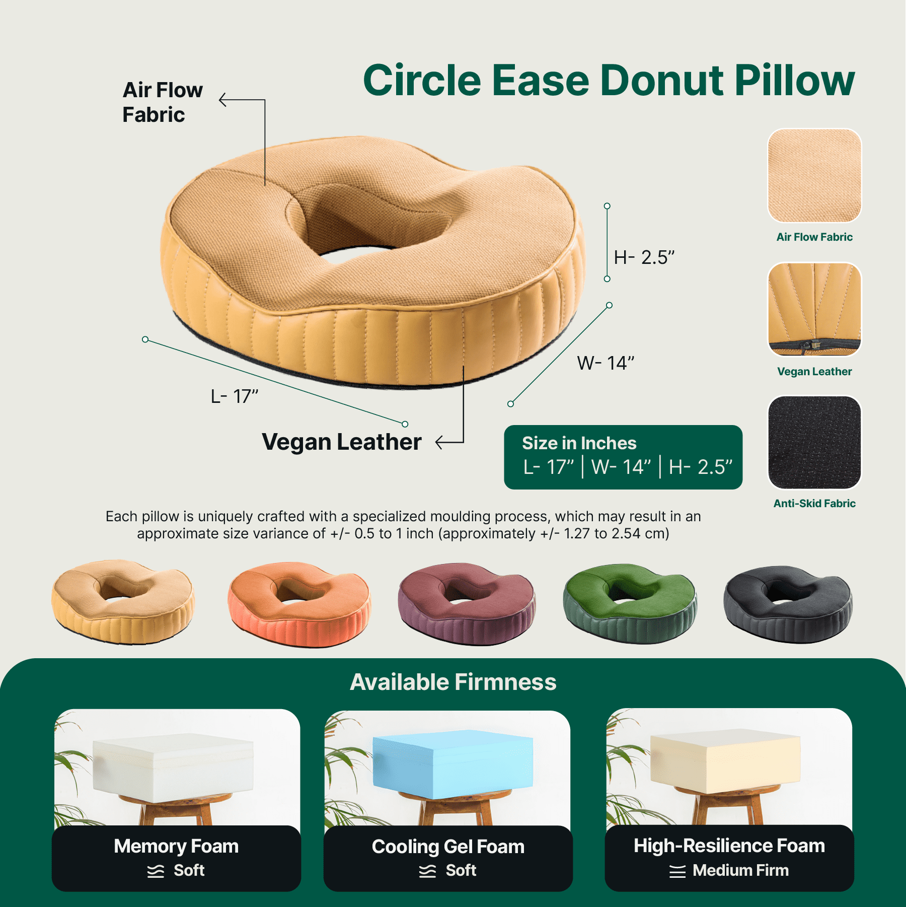 Circle Ease Donut Pillow Seat Cushion The White Willow 