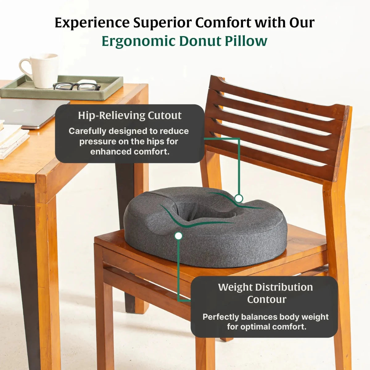 Circle Ease Donut Pillow - Seat Cushion - The White Willow