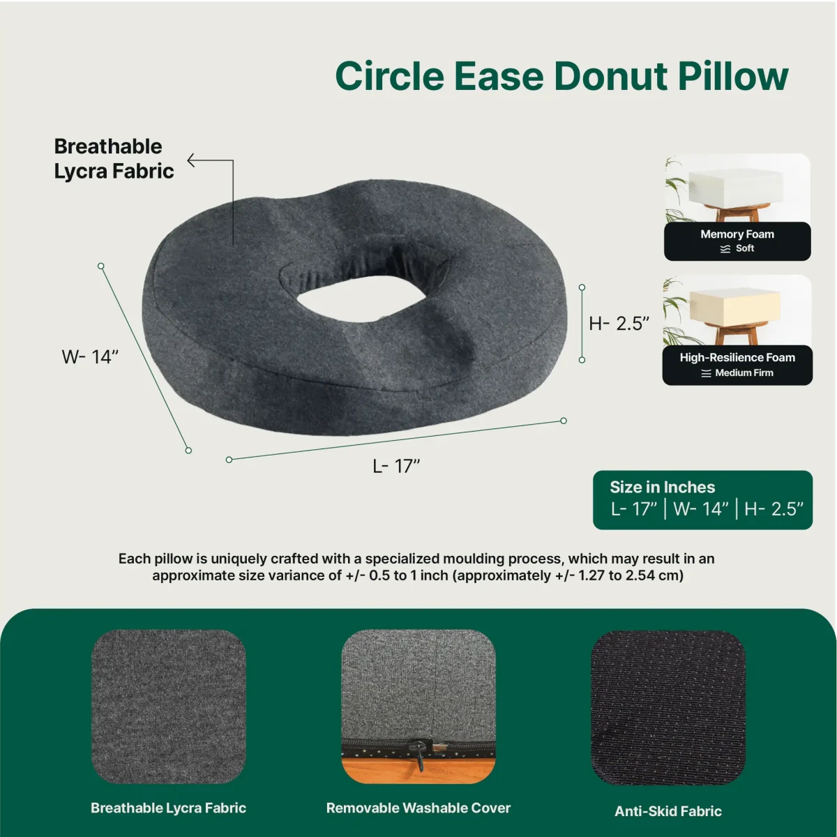 Circle Ease Donut Pillow - Seat Cushion - The White Willow