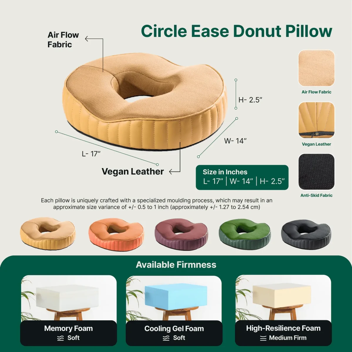 Circle Ease Donut Pillow - Seat Cushion - The White Willow