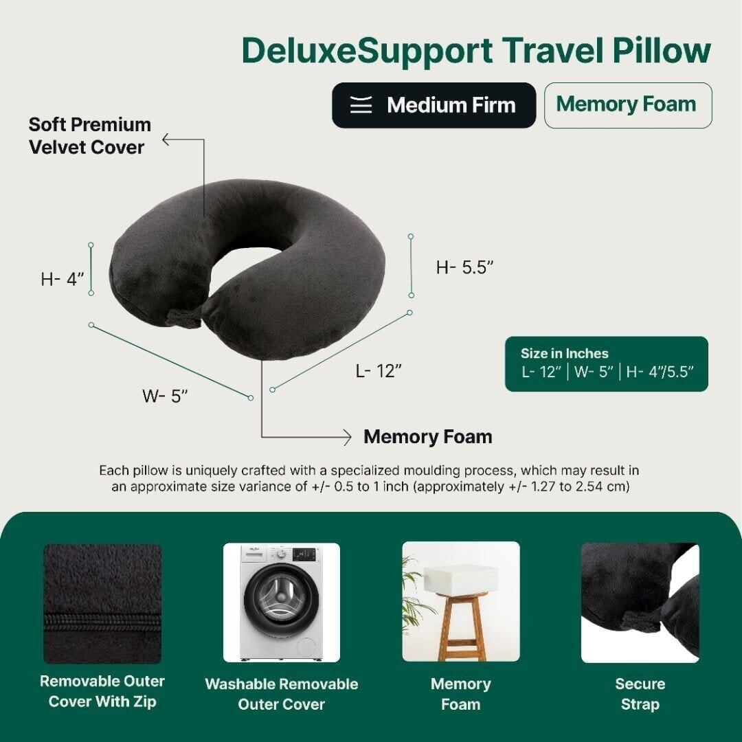 Classic Comfort Travel Pillow - Travel Pillow - The White Willow