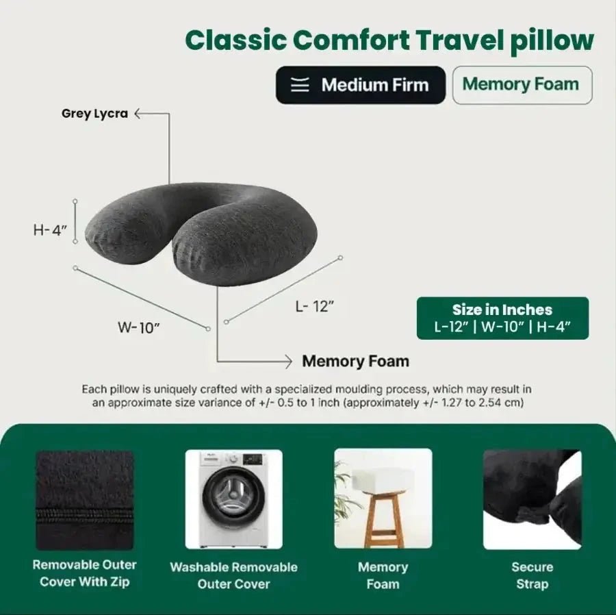 Classic Comfort Travel Pillow - Travel Pillow - The White Willow
