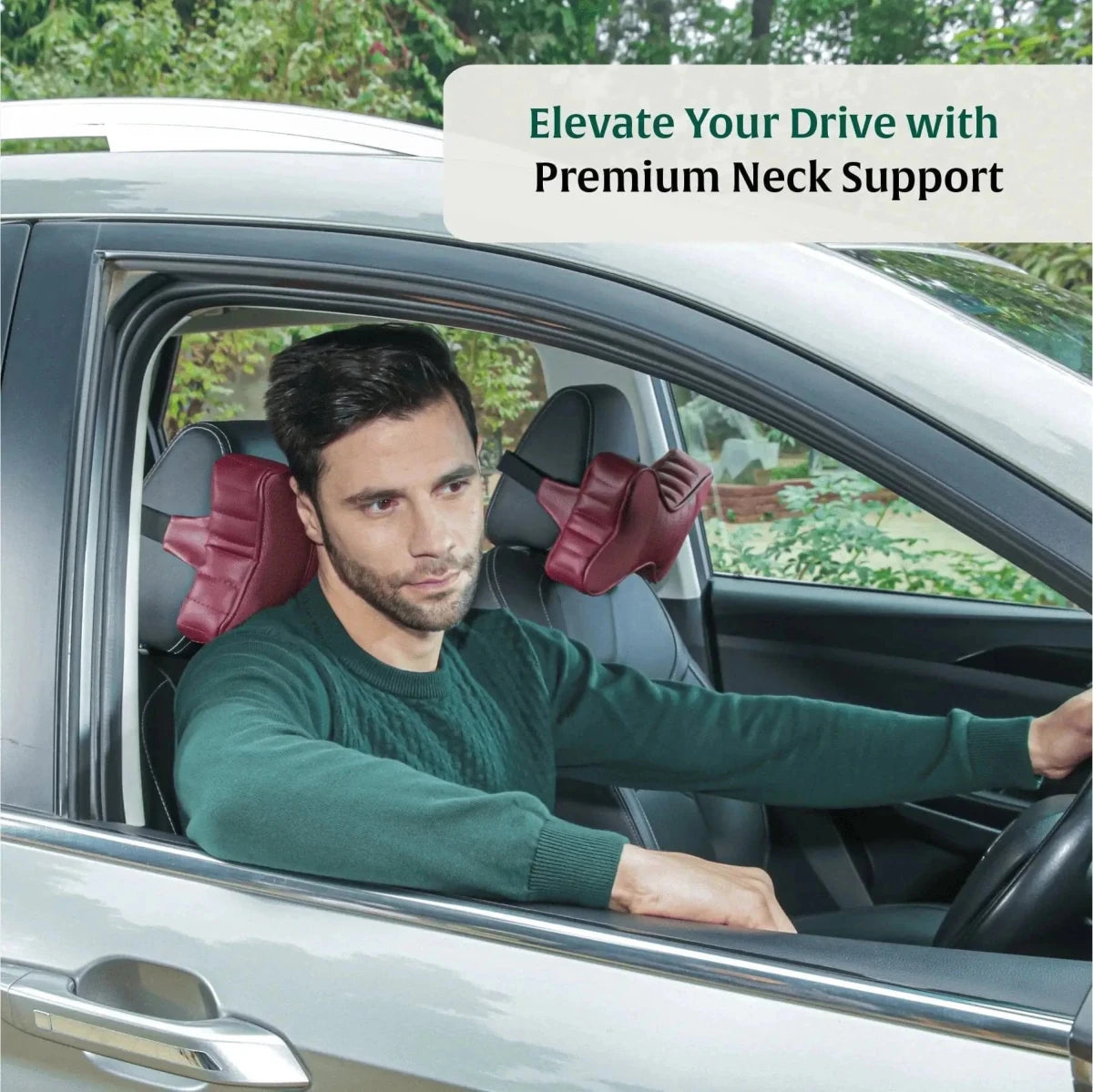 Classic Curve Car Neckrest - Travel Pillow - The White Willow