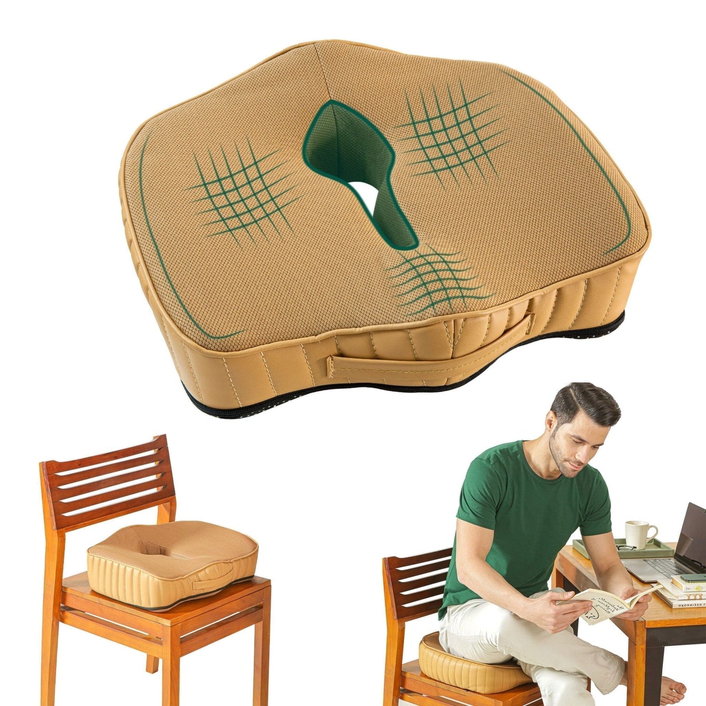 Coccyx Care Cushion - Seat Cushion - The White Willow