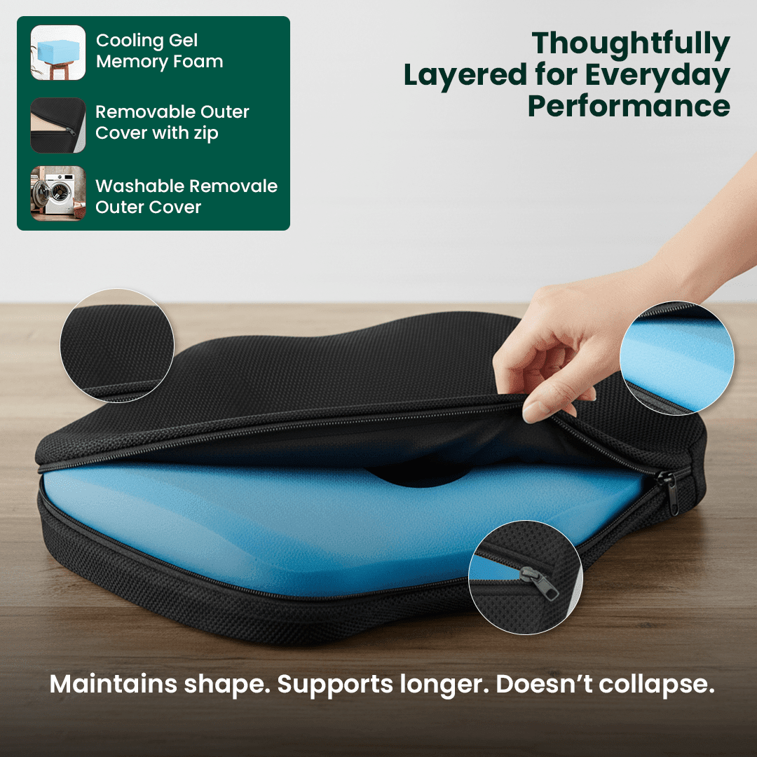 Coccyx Care Cushion - Seat Cushion - The White Willow