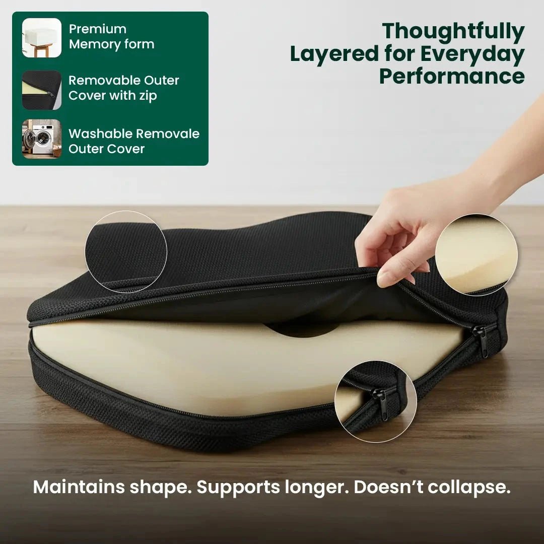 Coccyx Care Cushion - Seat Cushion - The White Willow