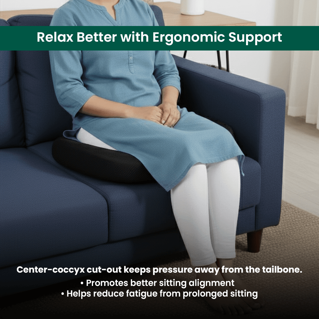 Coccyx Care Cushion - Seat Cushion - The White Willow