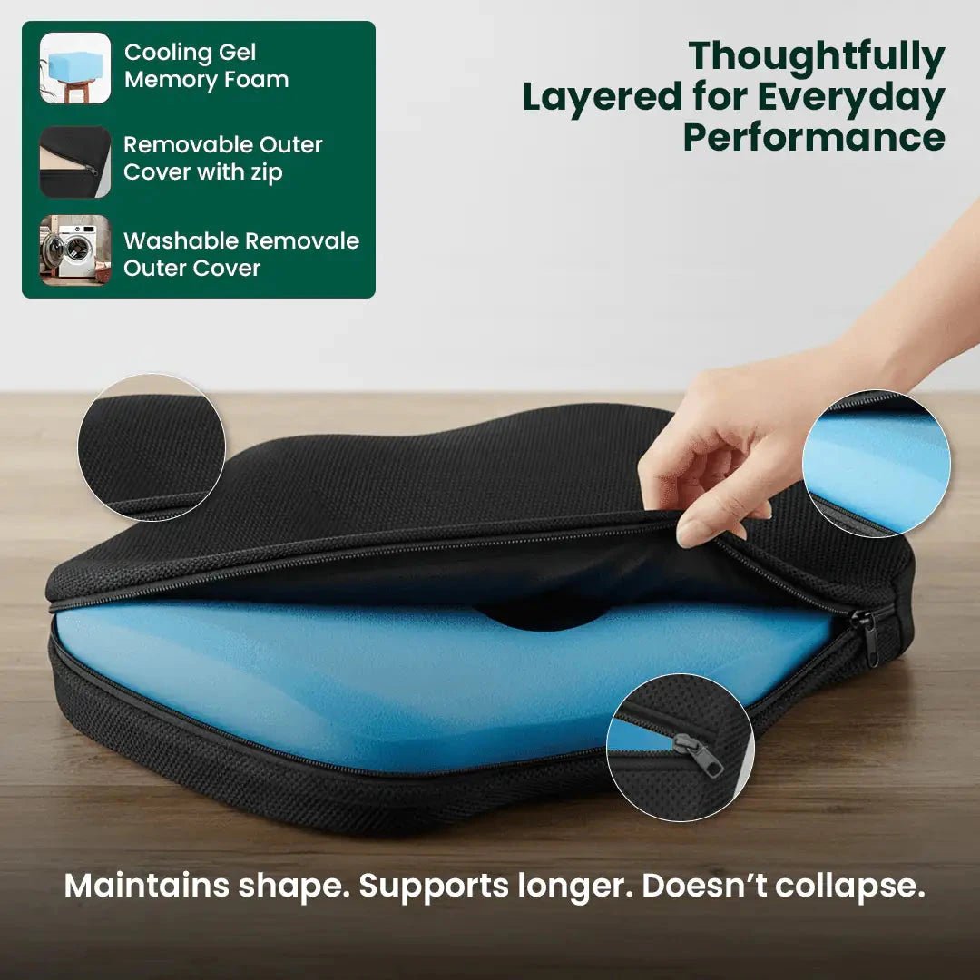Coccyx Care Cushion - Seat Cushion - The White Willow