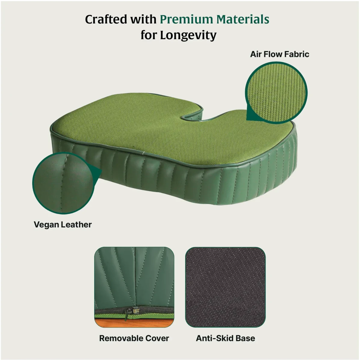 Coccyx ComfortCore Cushion - Seat Cushion - The White Willow