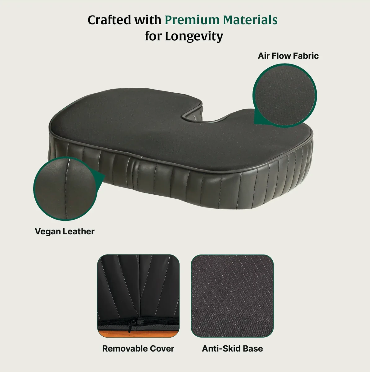 Coccyx ComfortCore Cushion - Seat Cushion - The White Willow