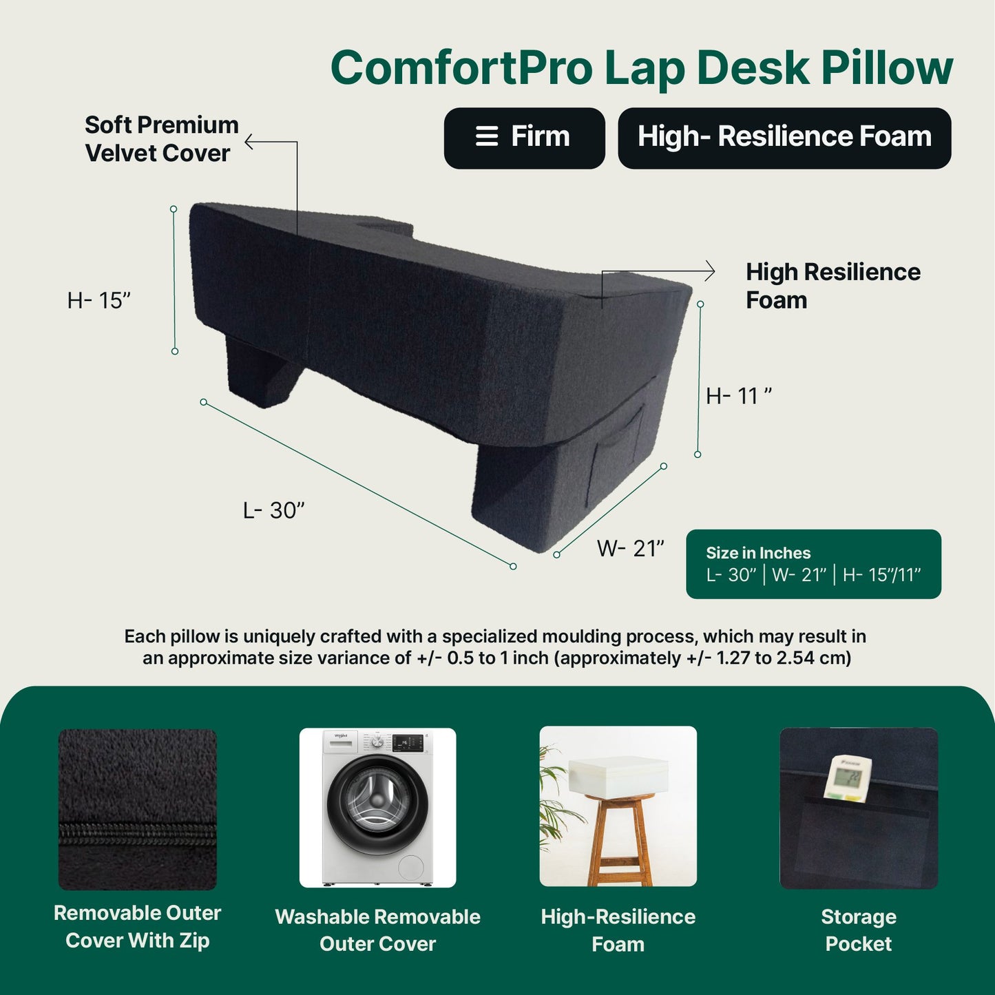 ComfortPro Lap Desk Pillow - Lap Desks - The White Willow