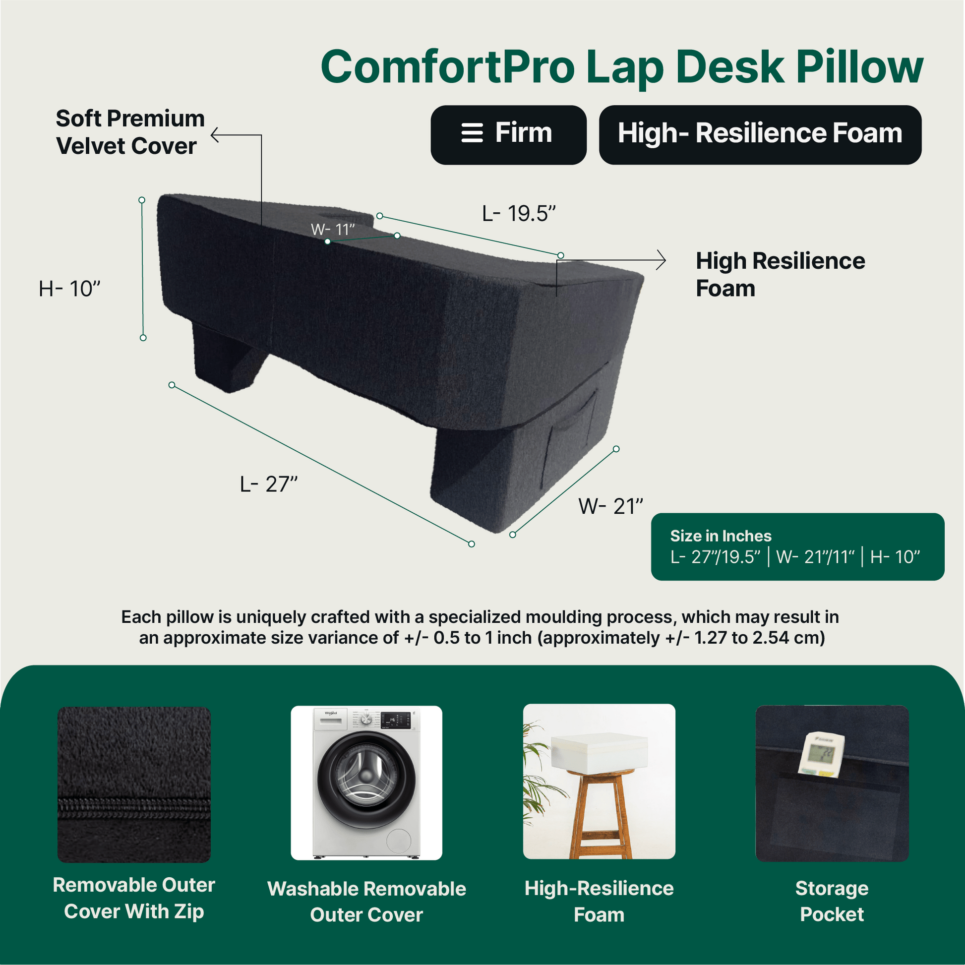 ComfortPro Lap Desk Pillow - Lap Desks - The White Willow