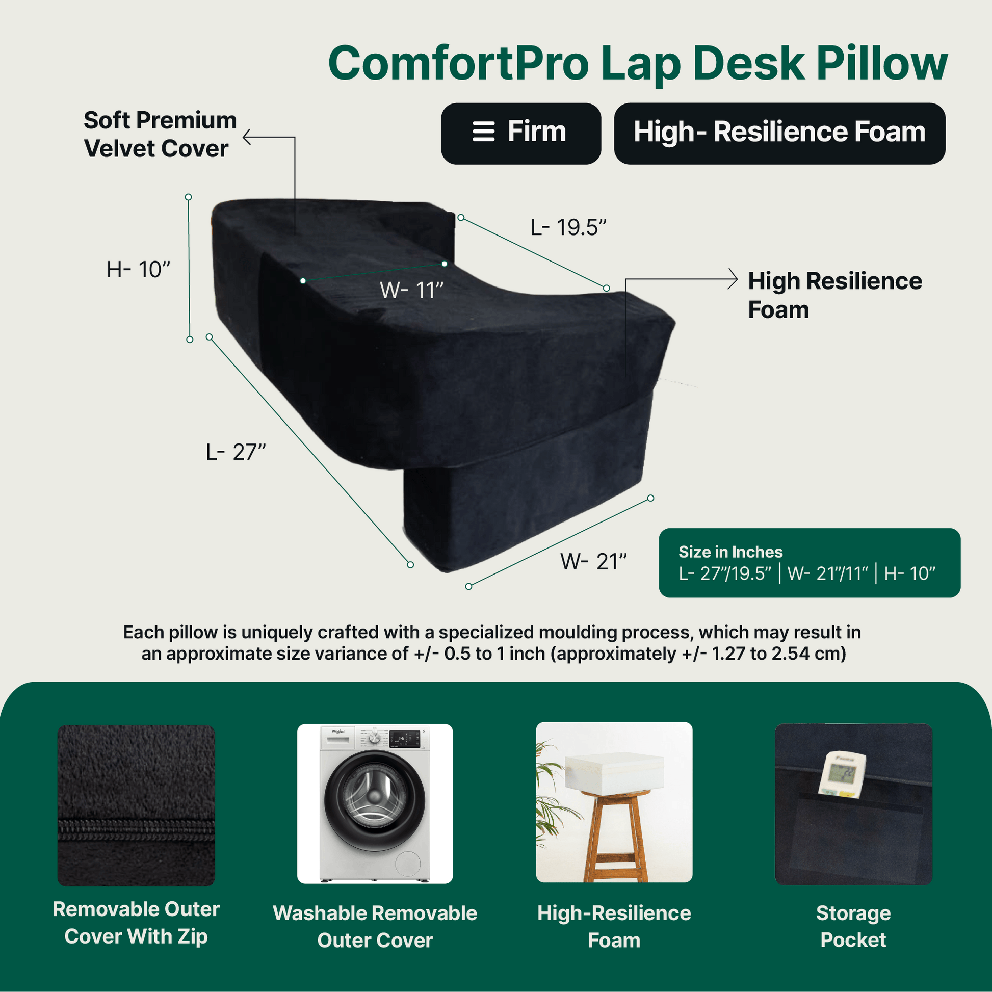 ComfortPro Lap Desk Pillow - Lap Desks - The White Willow