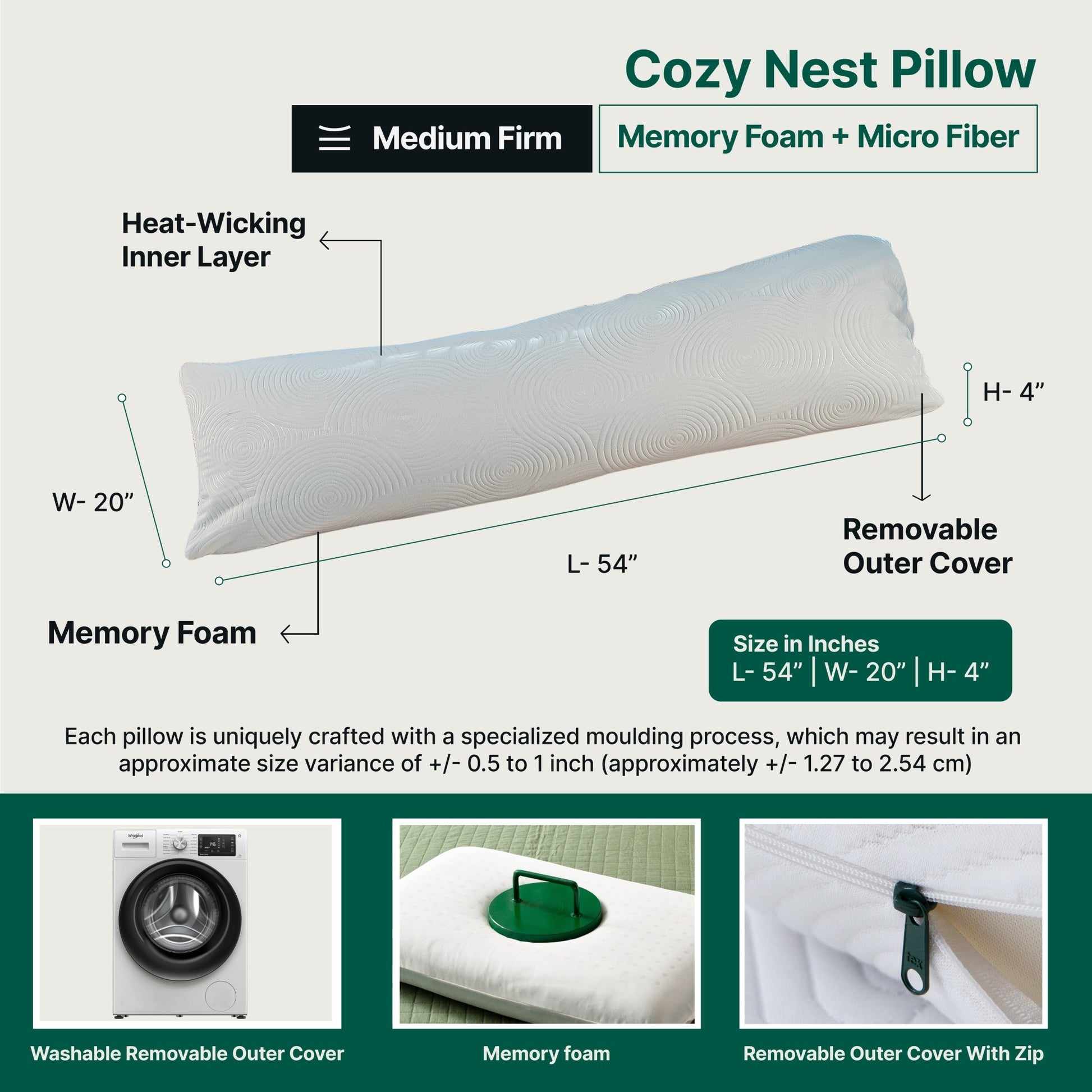 Comfy Nest Full Body Pillow - Body Pillow - The White Willow