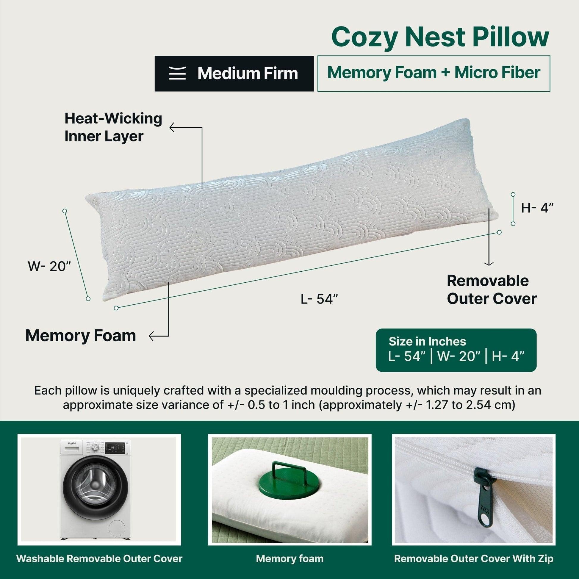 Comfy Nest Full Body Pillow Body Pillow The White Willow 