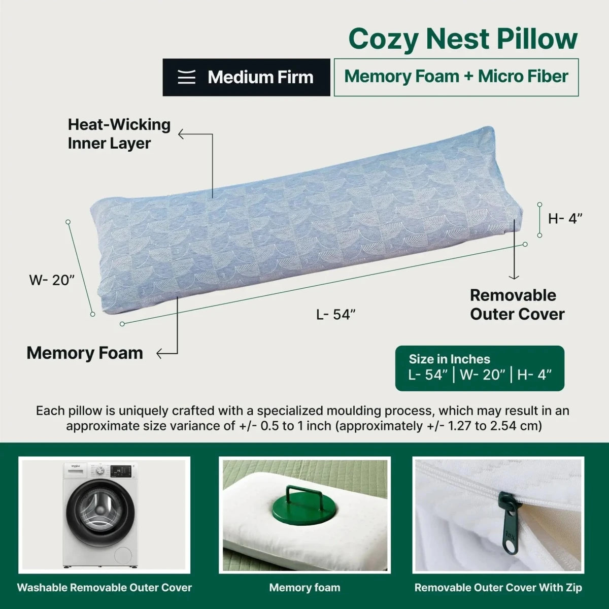 Comfy Nest Full Body Pillow - Body Pillow - The White Willow