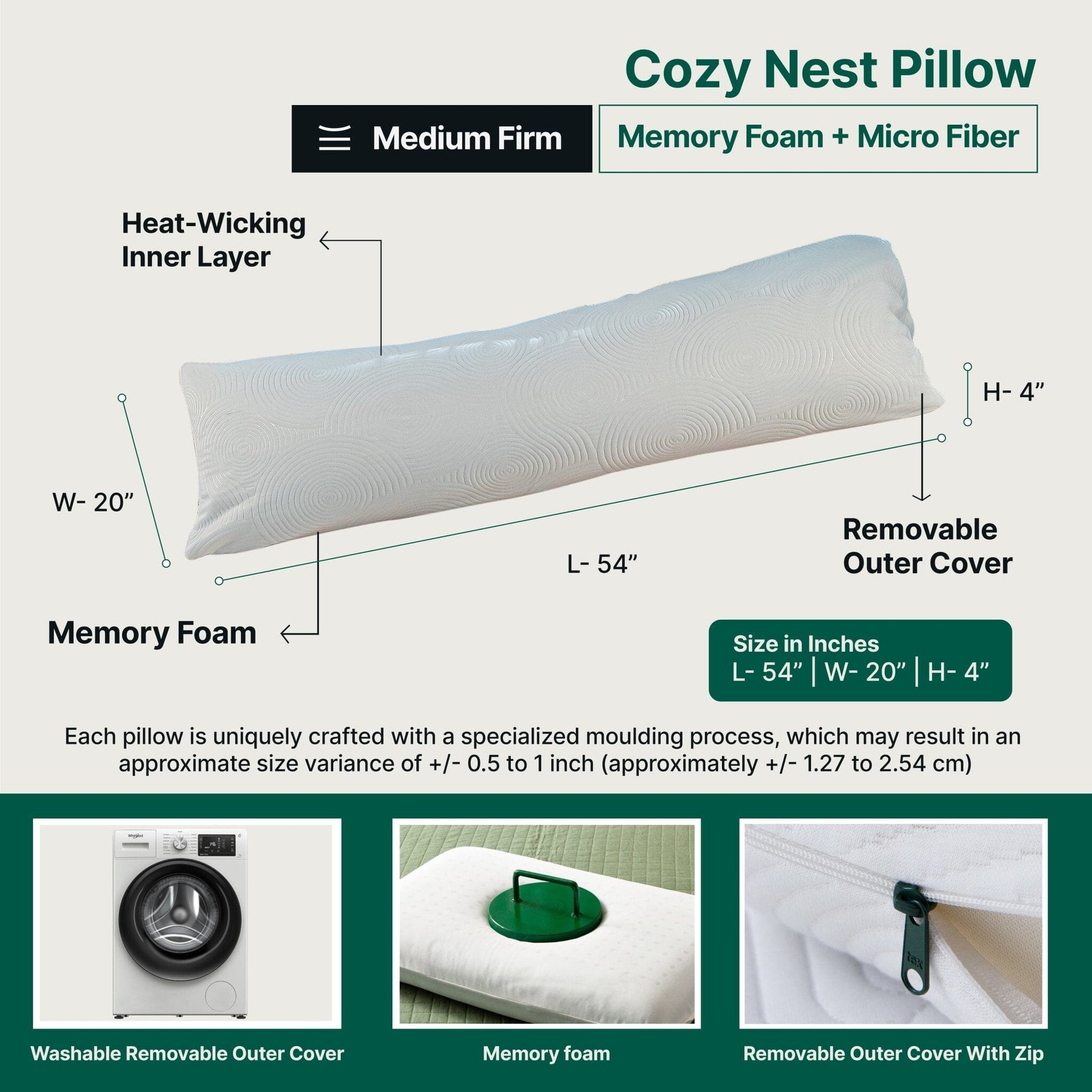 Comfy Nest Full Body Pillow Body Pillow The White Willow 