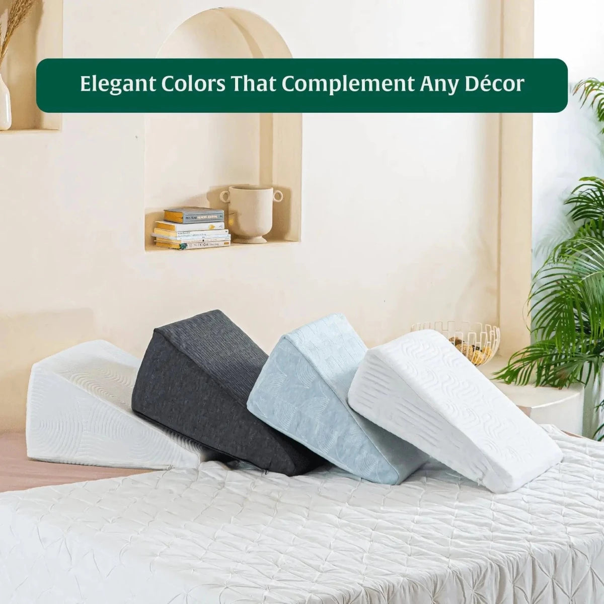 Cooling Gel Memory Foam Original Bed Wedge Pillows Cover - Pillow Cover - The White Willow