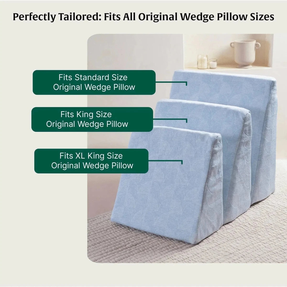 Cooling Gel Memory Foam Original Bed Wedge Pillows Cover - Pillow Cover - The White Willow