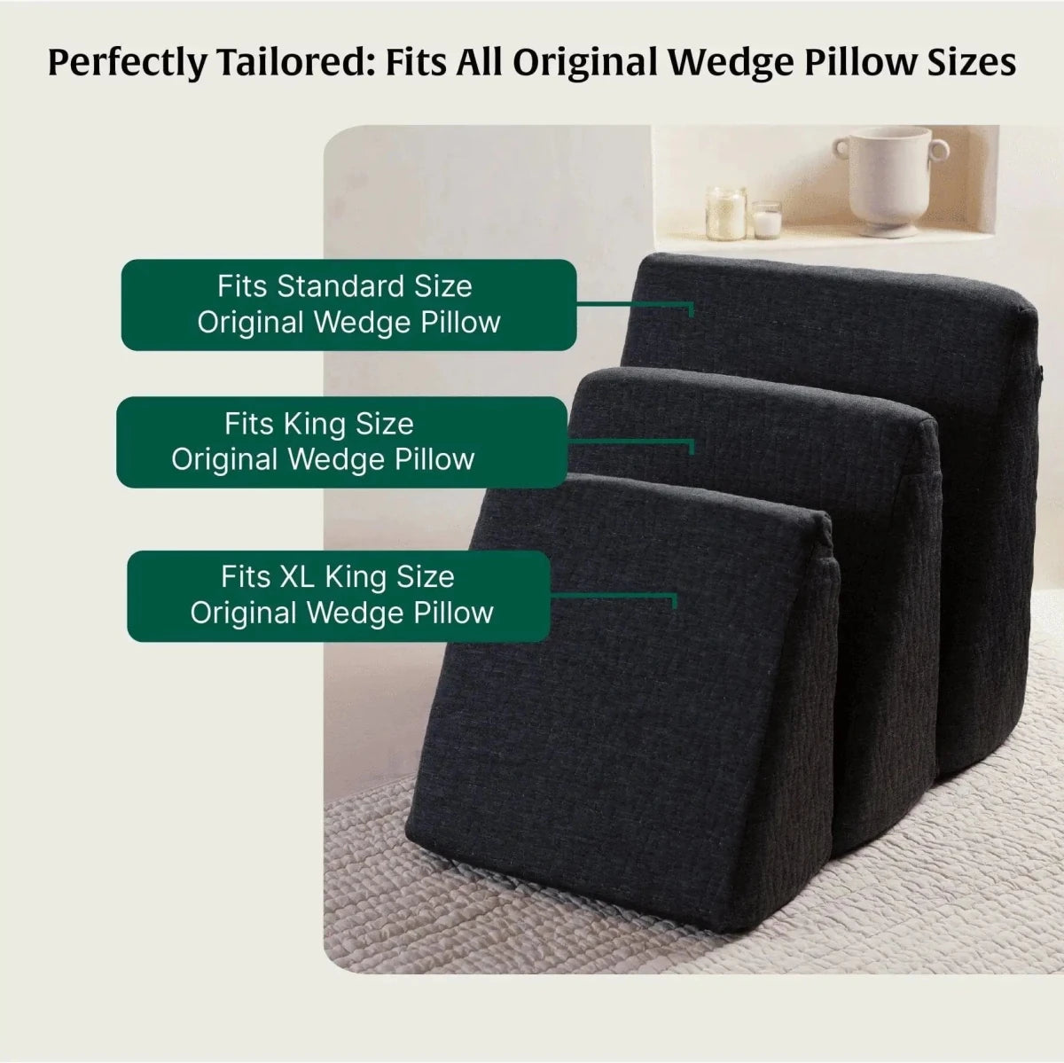 Cooling Gel Memory Foam Original Bed Wedge Pillows Cover - Pillow Cover - The White Willow