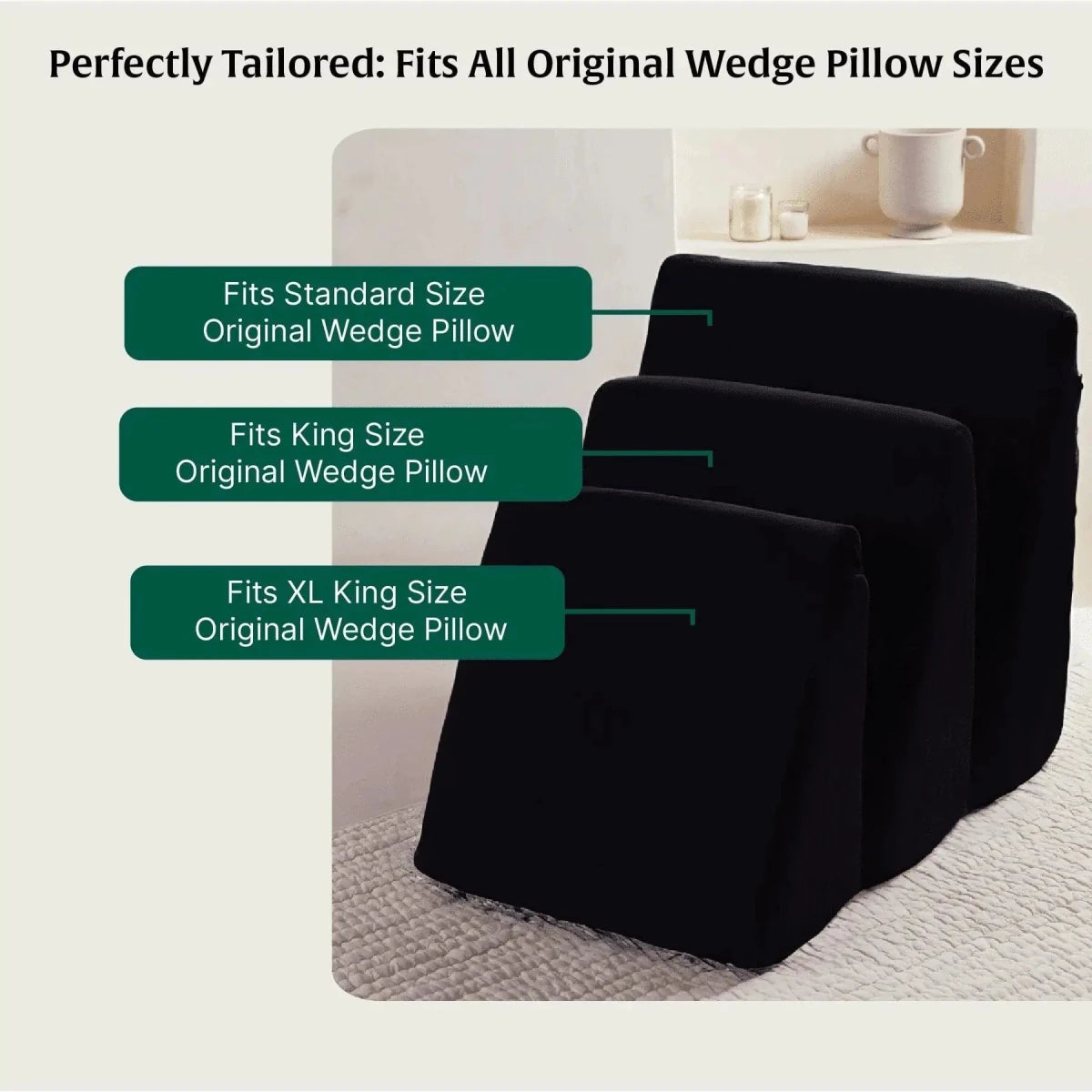 Cooling Gel Memory Foam Original Bed Wedge Pillows Cover - Pillow Cover - The White Willow