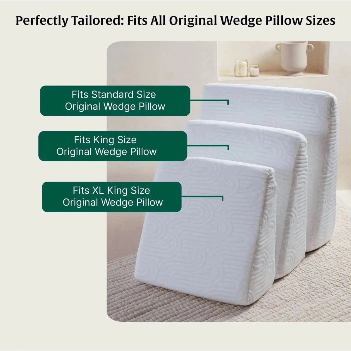 Cooling Gel Memory Foam Original Bed Wedge Pillows Cover - Pillow Cover - The White Willow
