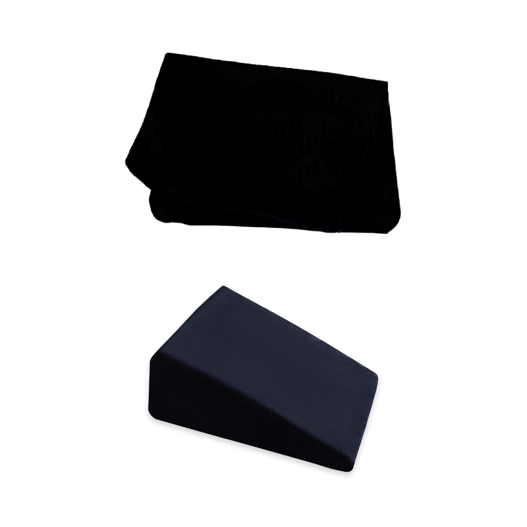 Cooling Gel Memory Foam Original Bed Wedge Pillows Cover Pillow Cover The White Willow Standard 18" x 18" 7" Inch Low Height Black